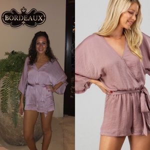 Pink Satin Romper